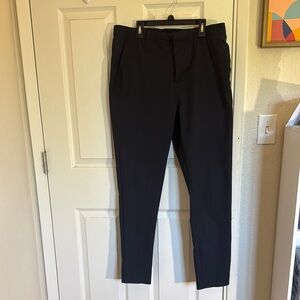 BYLT-Blue Tailored Dress Pants with Straight Leg